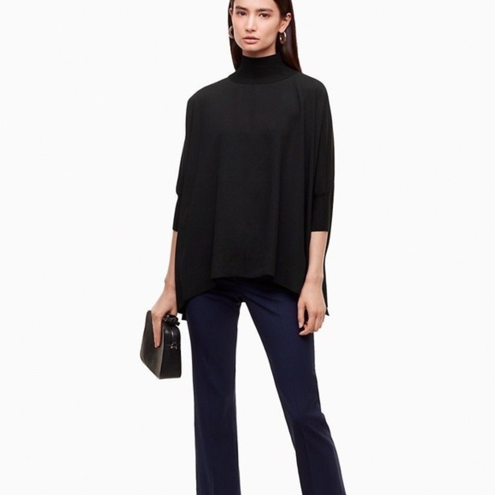 Babaton Aritzia Hamish Black Turtleneck Blouse